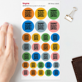 Round QR Code Labels - Mixed Pack