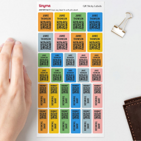 QR Code Name Labels